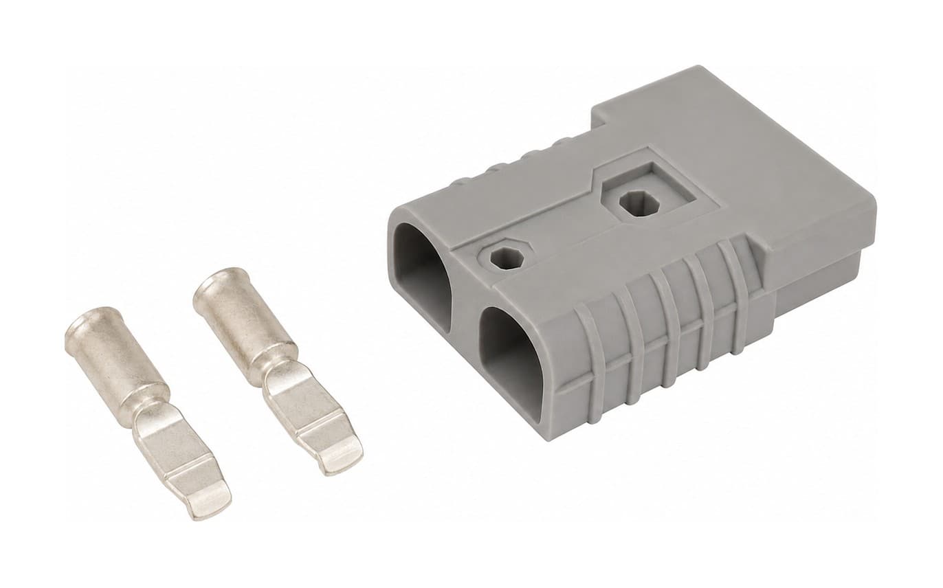 EMBOUT, PRISE, BATT,6GA 50A,GRIS [2CONN]